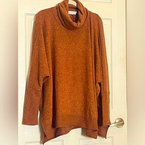 Rust Cowl Neck Sweater